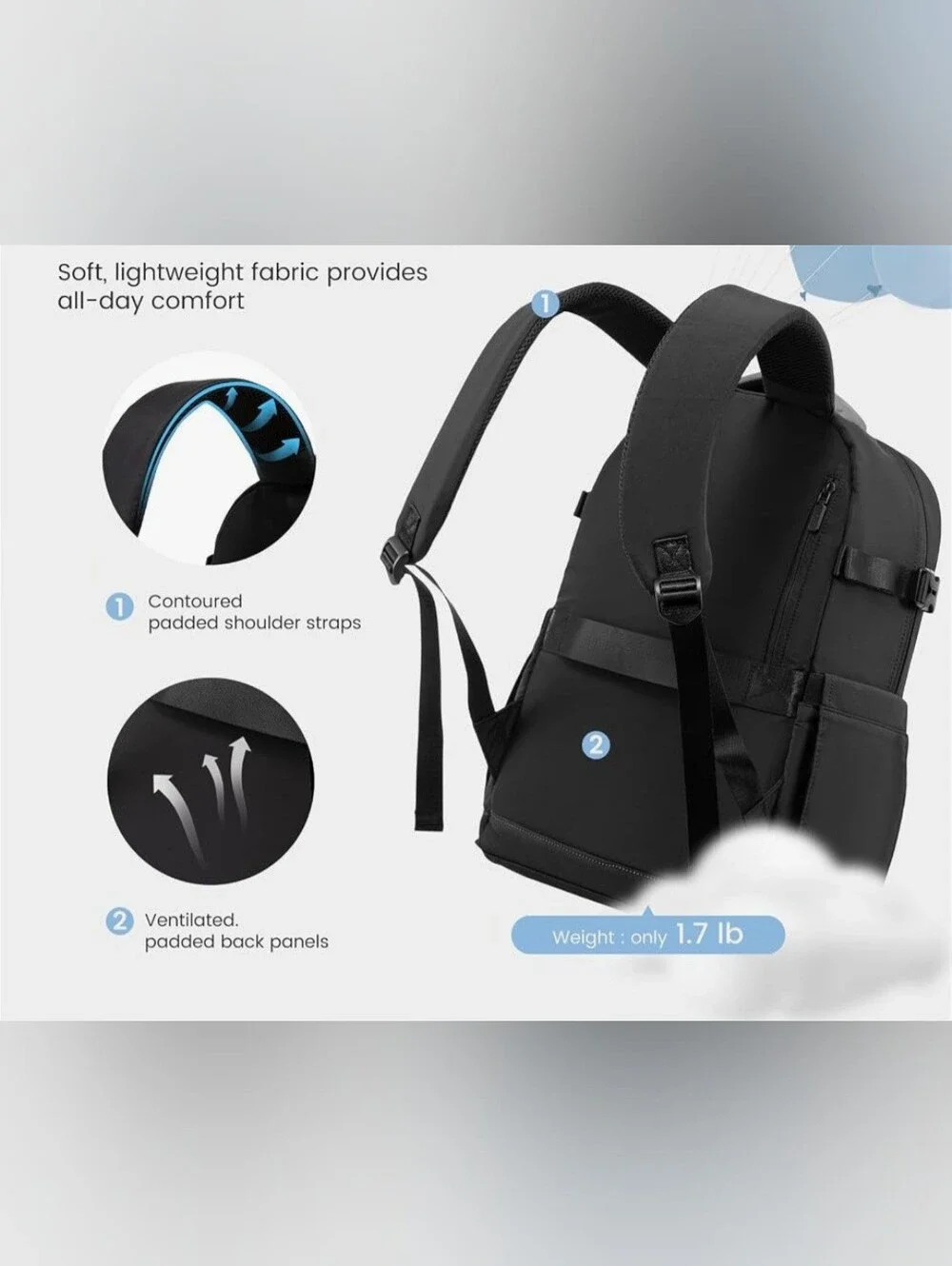 Lovevook Quilted Laptop Backpack w/giant Tumbler Side Pockets